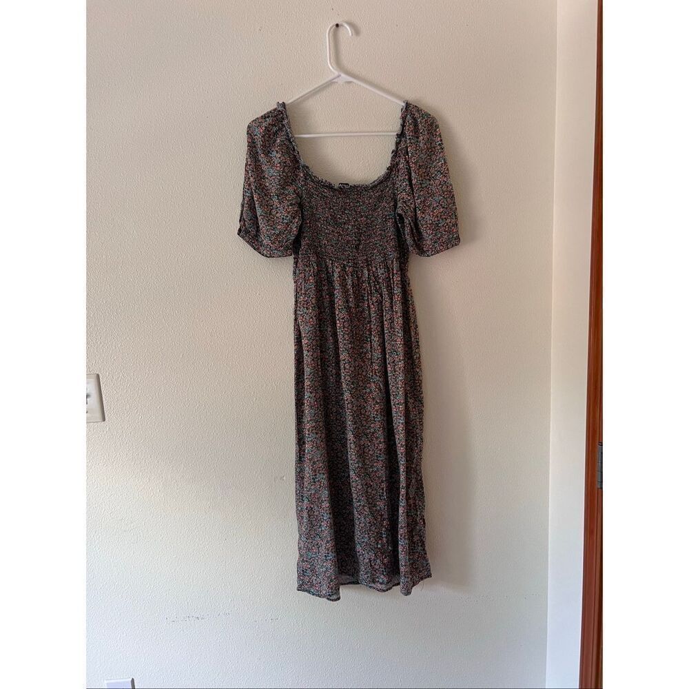 Wild Fable micro floral puff-sleeve midi dress size XXL Girls